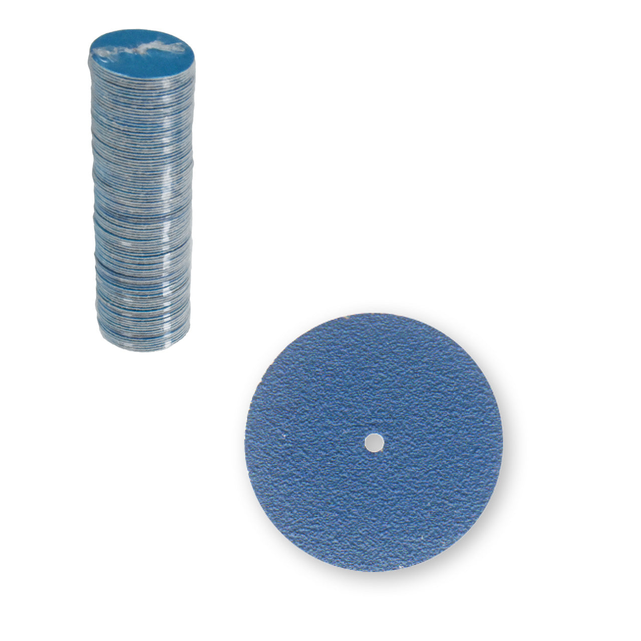 Pin Hole Blue Zirconia Discs - Coarse, 7/8" (100)