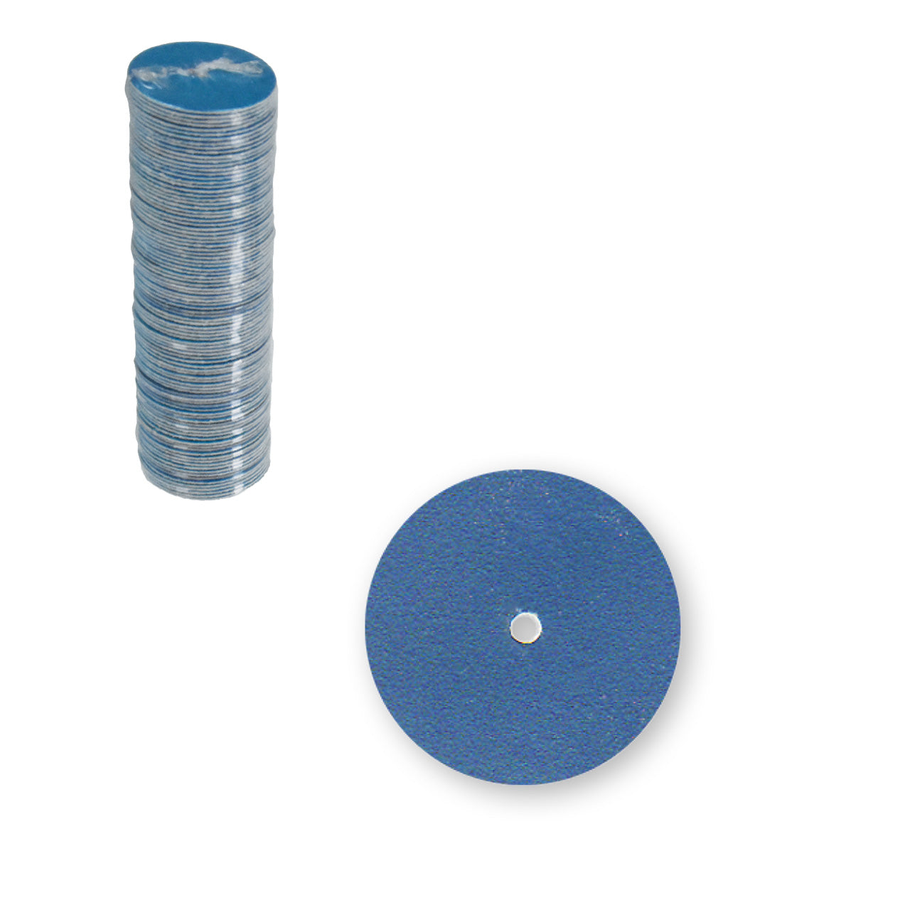 Pin Hole Blue Zirconia Discs - Medium, 3/4" (100)