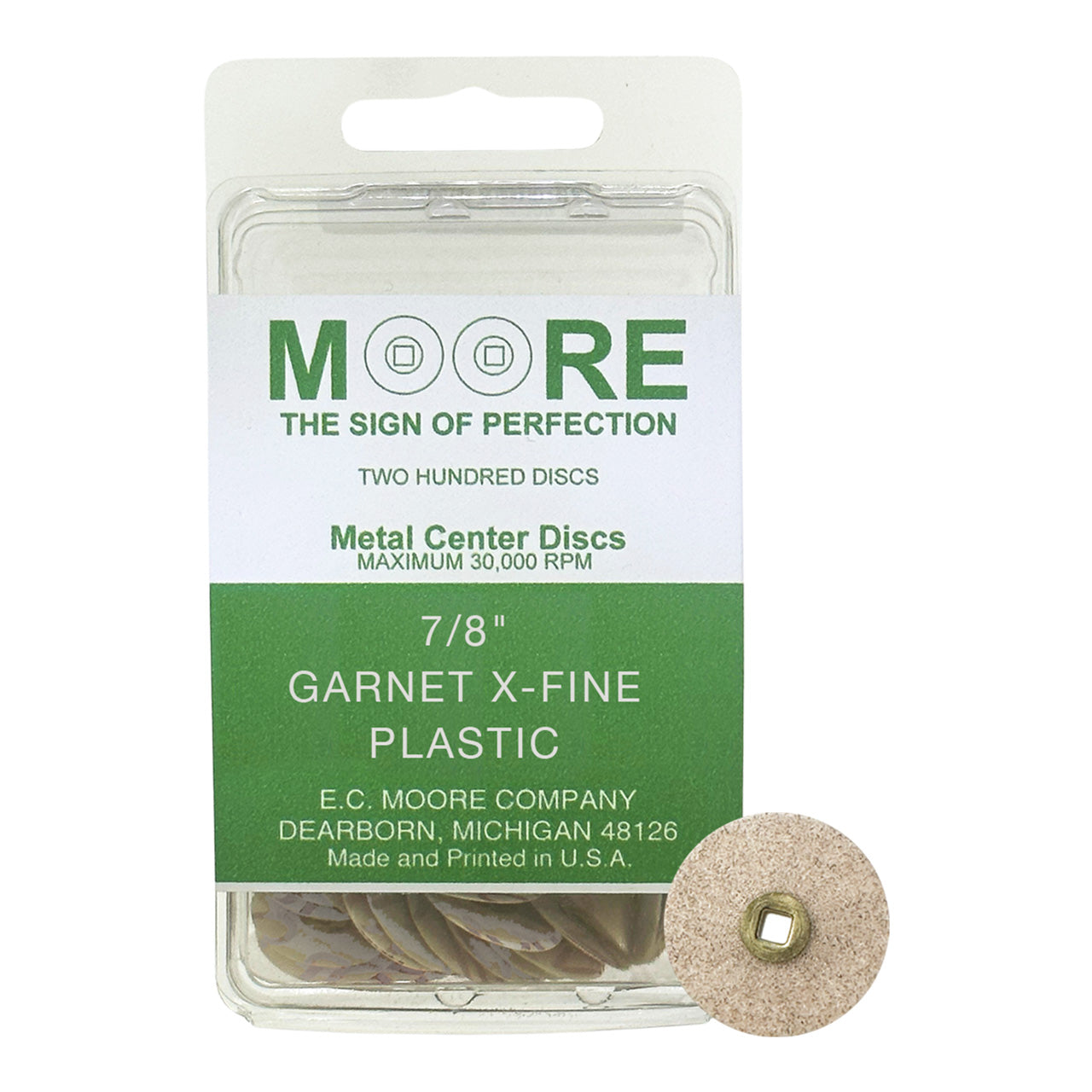 Moore Garnet Snap-On Discs
