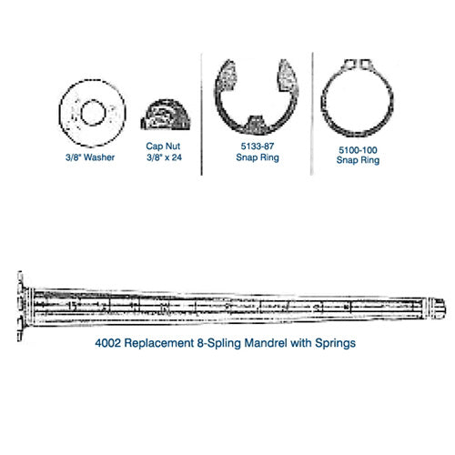 Repl. 8-Spline Mandrel for Kagan Wedding Ring Sizer