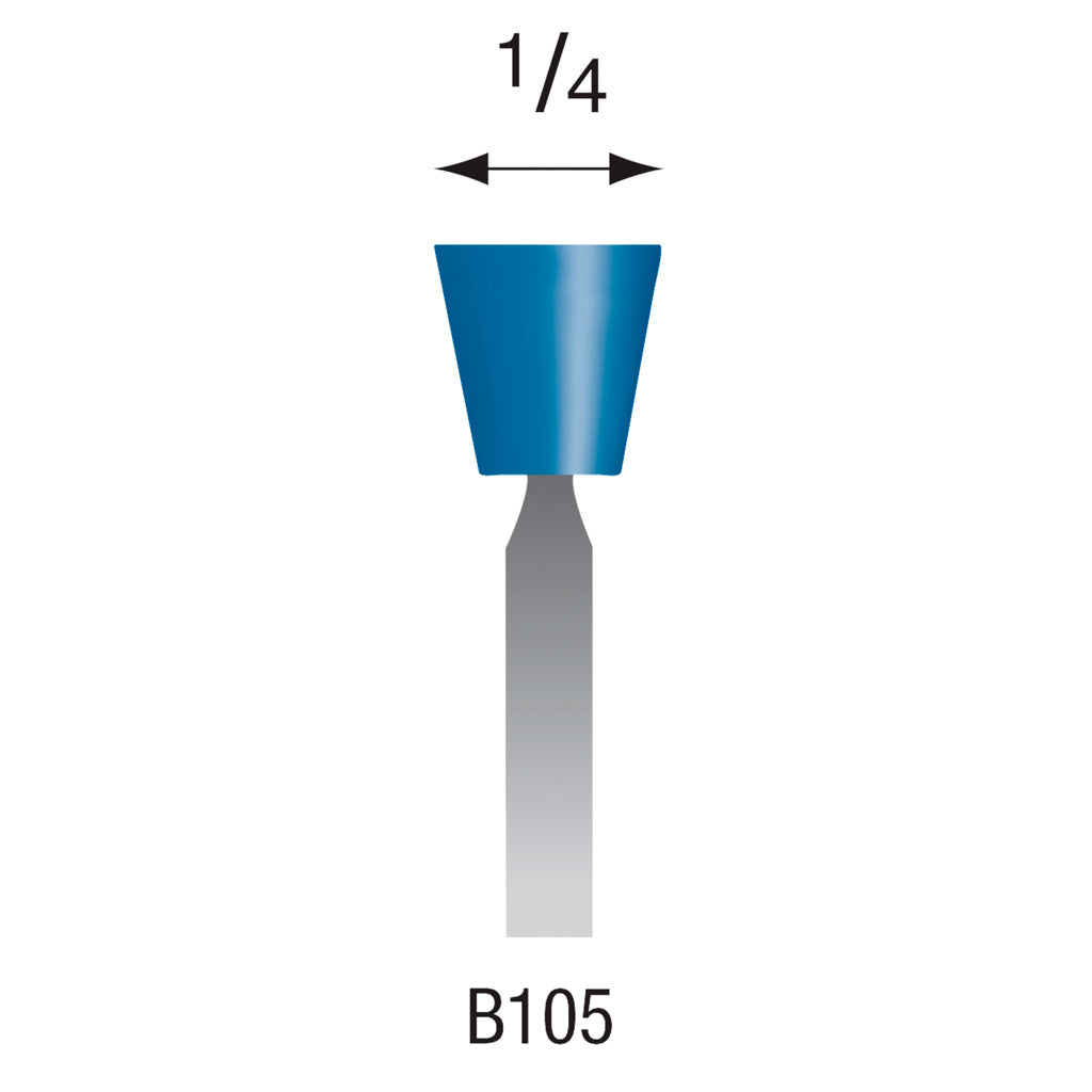 B105 Blue Mounted Points 1/8" Shank (Pkg of 24)
