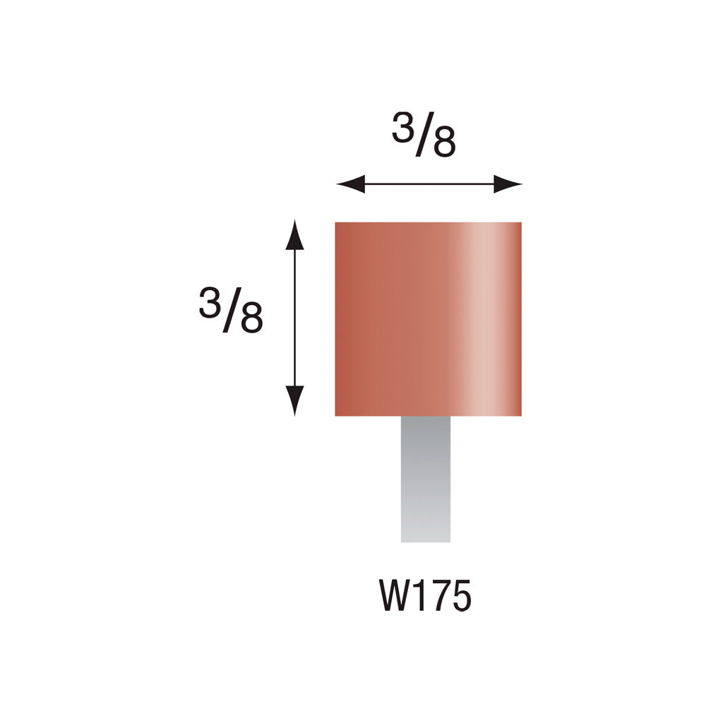 W175 Red Mounted Points 1/8" Shank (Pkg of 24)