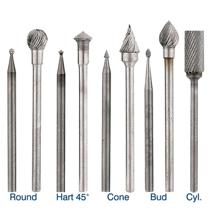 Jewelers Carbide Burs, 3/32" Shank - Bearing 4 (1.50mm)