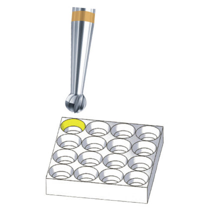 Busch® Fig. 1AU 1.50mm Round Carbide Burs (Pkg. of 6)