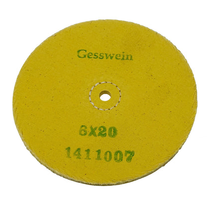 Loose Yellow Muslin Buffs - 3/8" Arbor Hole, 20 Ply