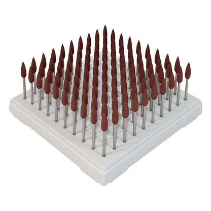 EVE® Poly Polishers EVEFLEX 5.5x18mm Flame Reddish Brown Medium Grit (Pkg. of 100)