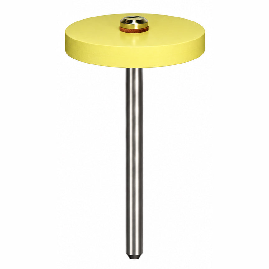 Dedeco® Diamond Silicone Wheel, Square Edge - 11/16" Yellow, Fine 1000 Grit (Ea)