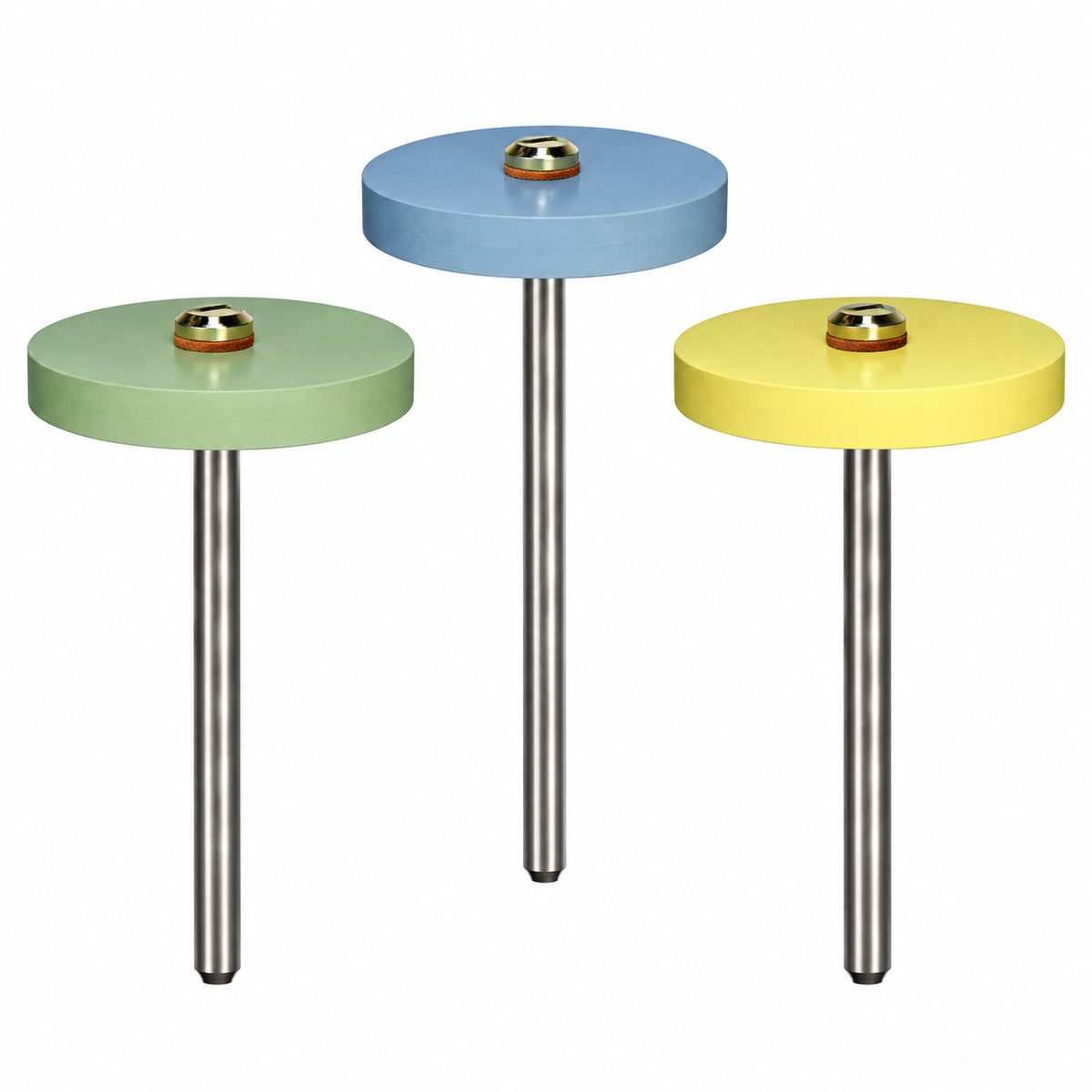 Dedeco® Diamond Silicone Wheel Finish & Polish Set - 11/16" Wheel, Coarse/Medium/Fine (3 pc)