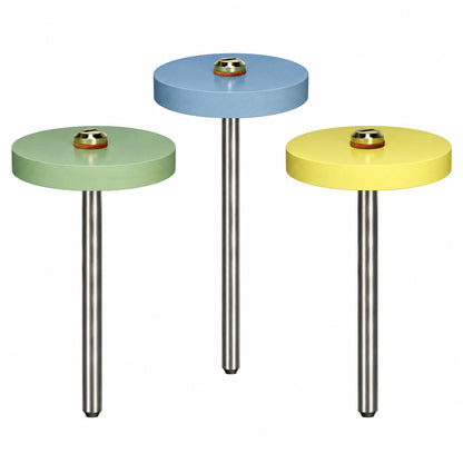 Dedeco® Diamond Silicone Wheel Finish & Polish Set - 11/16" Wheel, Coarse/Medium/Fine (3 pc)