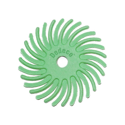 Dedeco® SUNBURST® Radial Discs - 1", 1 Micron Light Green (Pkg. of 12)