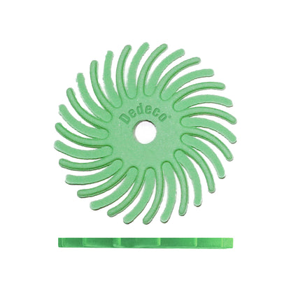 Dedeco® SUNBURST® Radial Discs - 1", 1 Micron Light Green (Pkg. of 48)