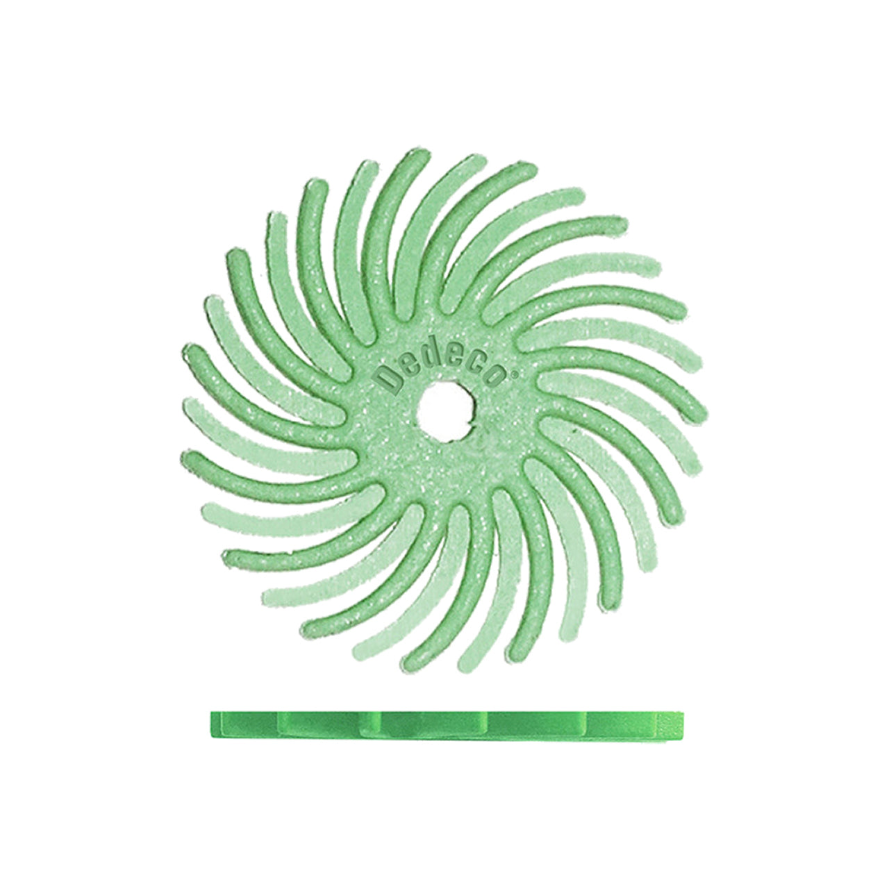 Dedeco® Sunburst® Radial Bristle Disc - 3/4" Light Green, 1 Micron (Pkg. of 48)