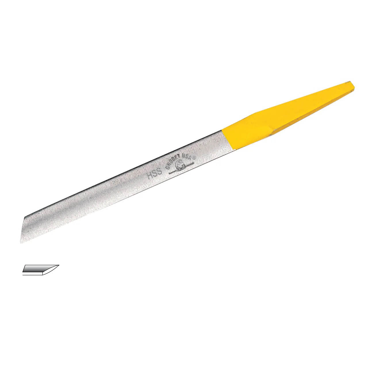 Grobet USA® Point 6 High Speed Steel Yellow Tang® Graver