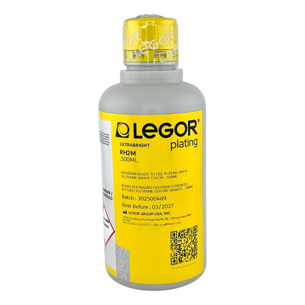 Legor® Ready to Use White Rhodium Bath 1 Gram - 500 ml | Geswein – Gesswein