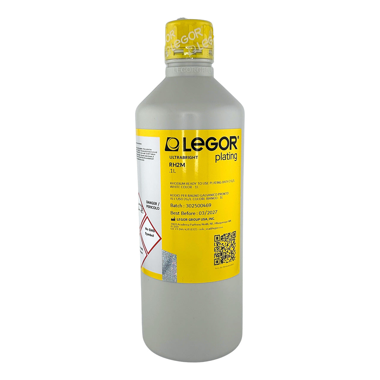 Legor® Ready to Use White Rhodium Bath 2 Gram - 1 Liter