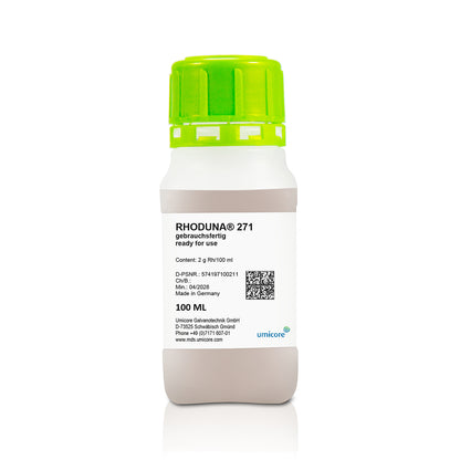 Umicore® RHODUNA® 271 White Rhodium Pen Plating Solution – 2 Gram Rh, 100ML