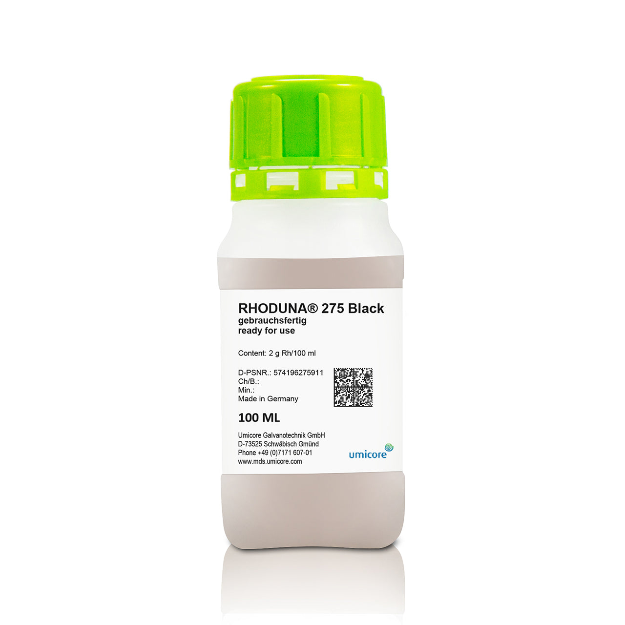 Umicore® RHODUNA® 275 Black Rhodium Pen Plating Solution – 2 Gram Rh, 100ML