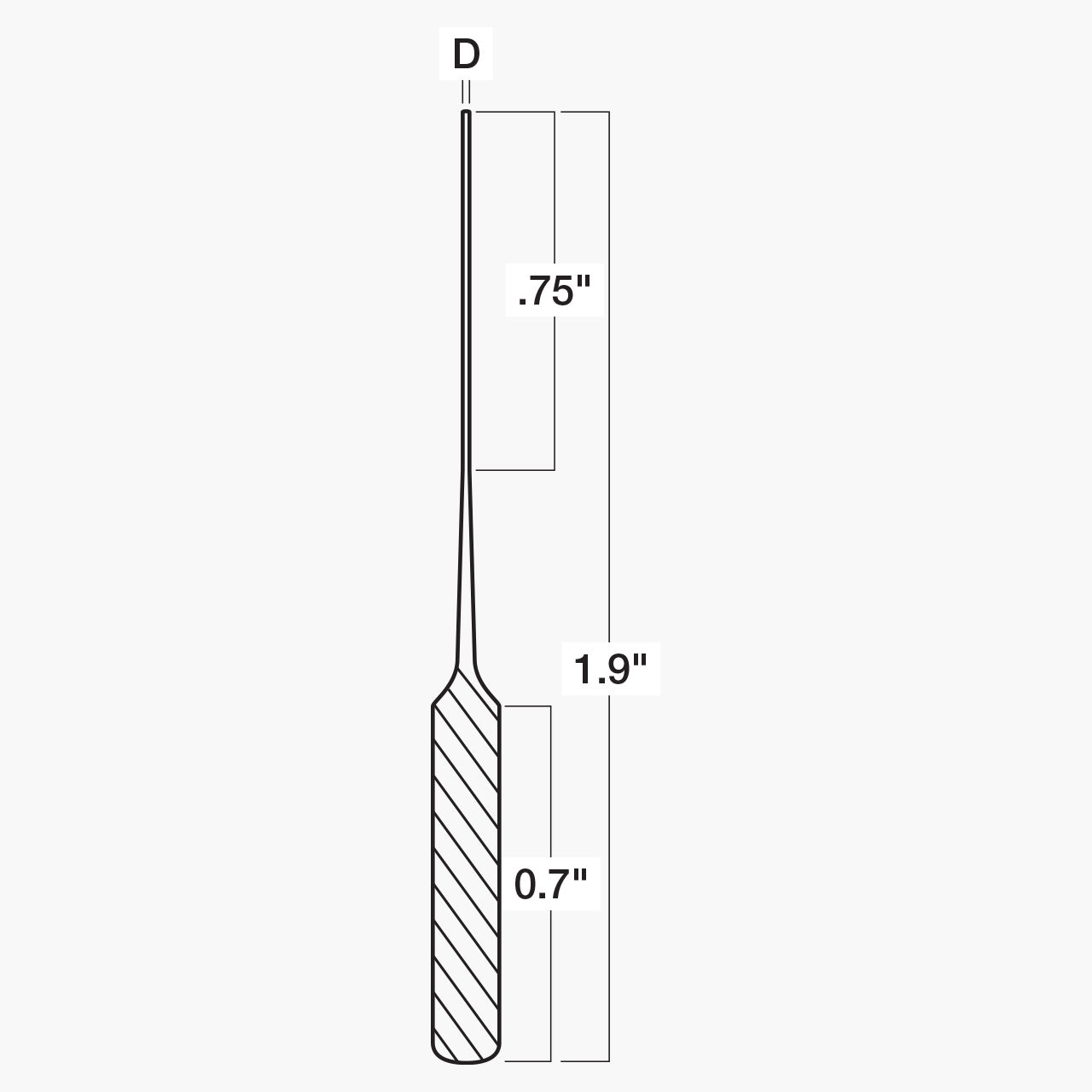 Micro Diamond Grinding Pins 0.025" Tapered (Pkg of 10)