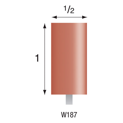 W187 Red Mounted Points 1/8" Shank (Pkg of 24)
