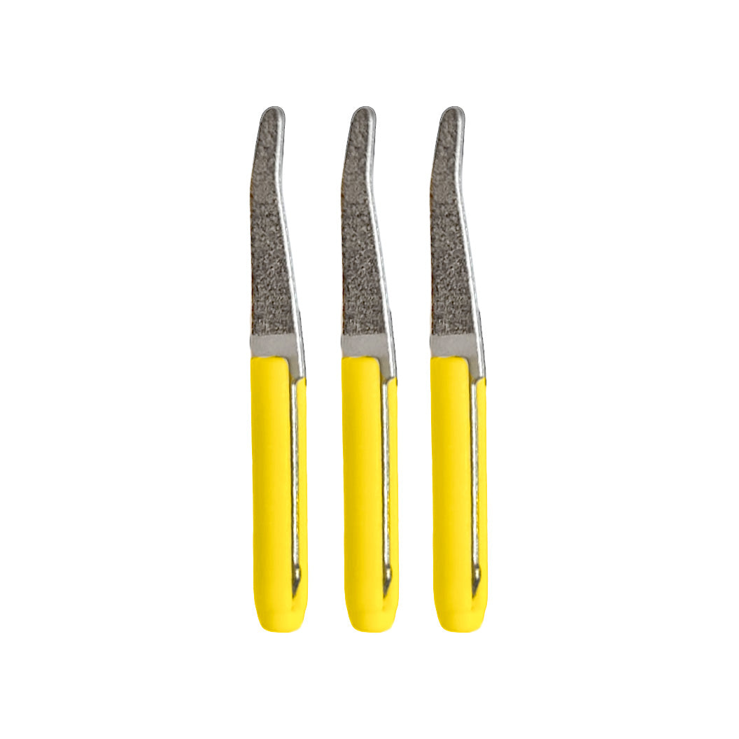 Dipromini Mini-Filer Diamond Tips, 2mm Shank - Bent Spatula, D64 (Pkg. of 3)
