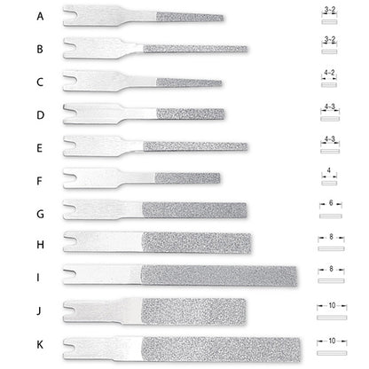 Turbo Lap Diamond Files - 60/120 3~2
