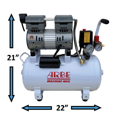 Arbe 6 Gallon Oil-Free Space Saving Air Compressor - 1 HP