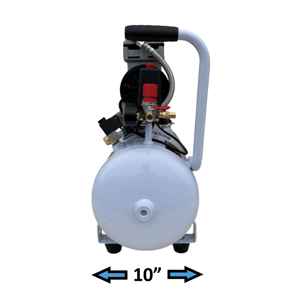 Arbe 6 Gallon Oil-Free Space Saving Air Compressor - 1 HP