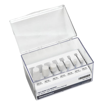 Felt Bob Set - Cylinders, 1/8" Shank (7 pc)