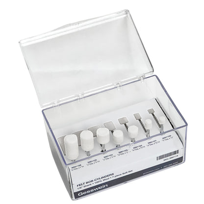 Felt Bob Set - Cylinders, 1/8" Shank (7 pc)