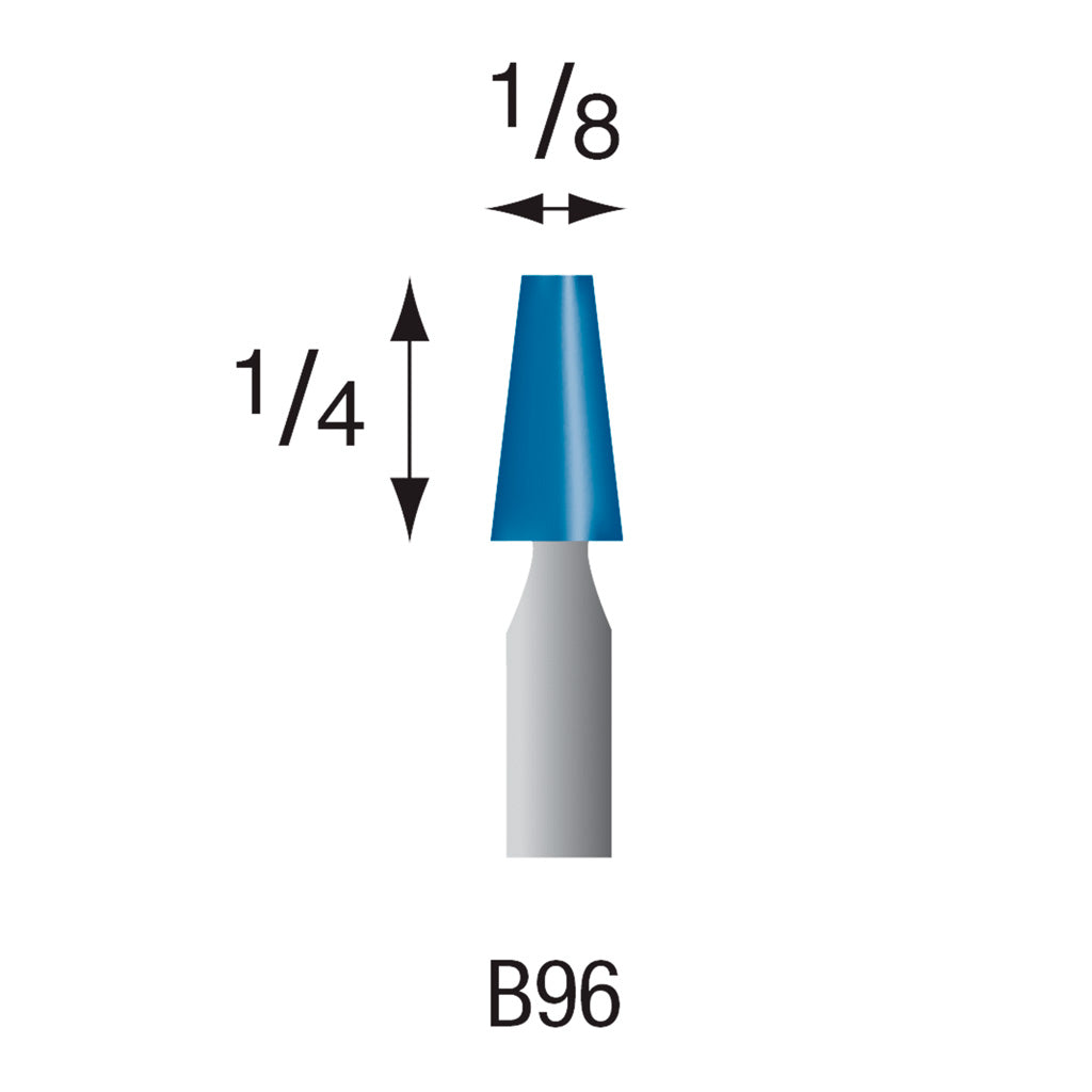 B96 Blue Mounted Points 3mm Shank (Pkg of 24)
