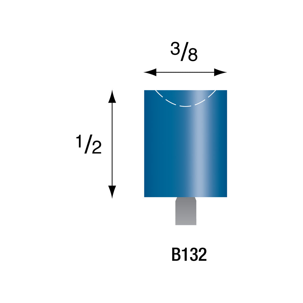 Blue Mounted Points, 3mm Shank - B132, Box of 72