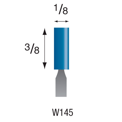 W145 Blue Mounted Points 1/8" Shank (Pkg of 24)