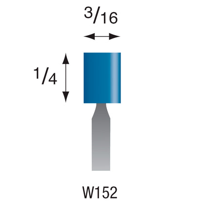 W152 Blue Mounted Points 1/8" Shank (Pkg of 24)