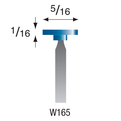 W165 Blue Mounted Points 3mm Shank (Pkg of 24)