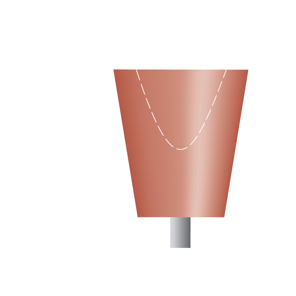 Red Mounted Points, 1/8" Shank - B101, Box of 12