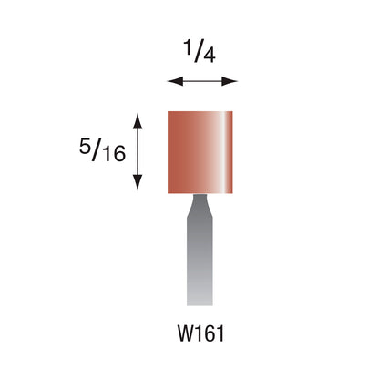 W161 Red Mounted Points 1/8" Shank (Pkg of 24)