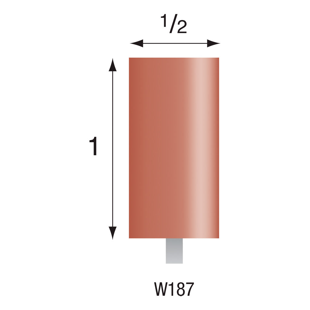 W187 Red Mounted Points 1/8" Shank (Pkg of 24)
