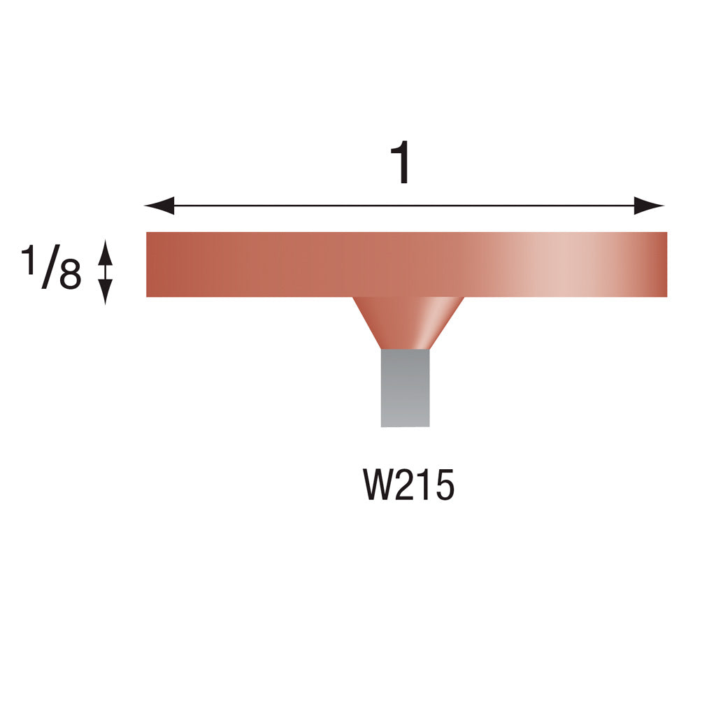W215 Red Mounted Points 1/8" Shank (Pkg of 24)