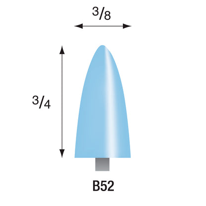 B52 Light Blue Mounted Points 1/8" Shank (Pkg of 24)