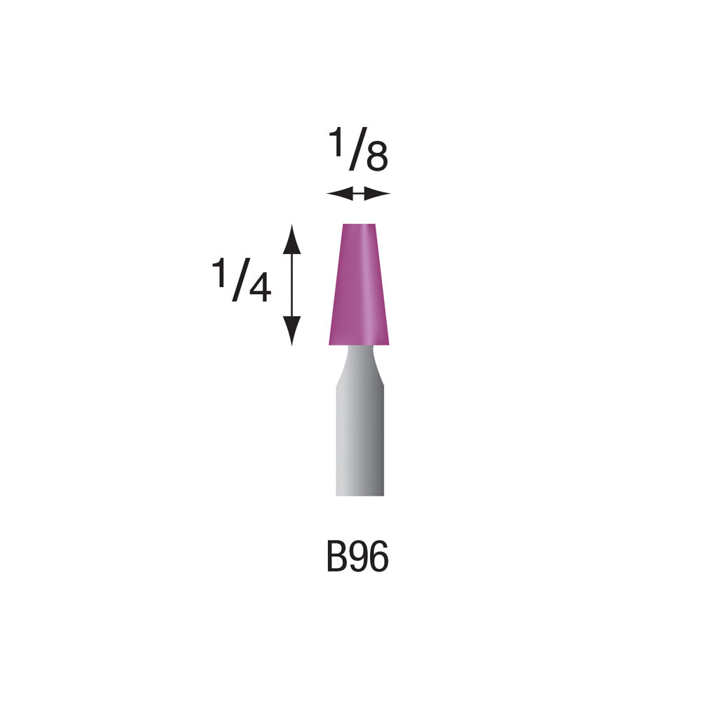 B96 Purple Mounted Points 3mm Shank (Pkg of 24)