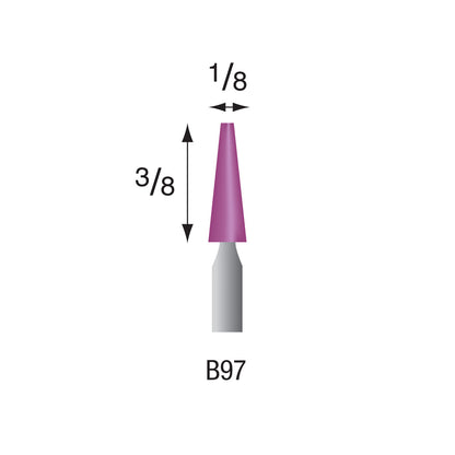 B97 Purple Mounted Points 1/8" Shank (Pkg of 24)