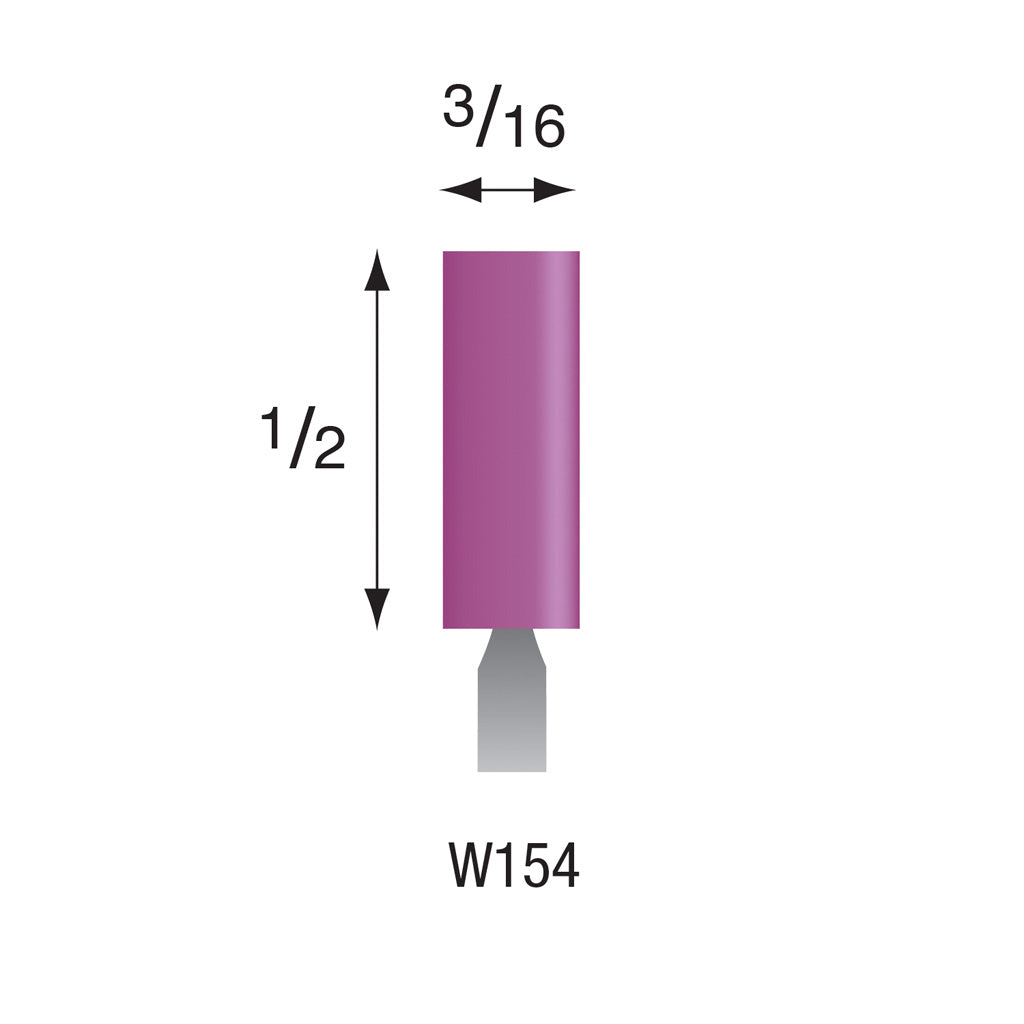 W154 Purple Mounted Points 3mm Shank (Pkg of 24)
