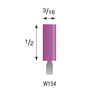 W154 Purple Mounted Points 3mm Shank (Pkg of 24)