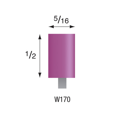 W170 Purple Mounted Points 1/8" Shank (Pkg of 24)
