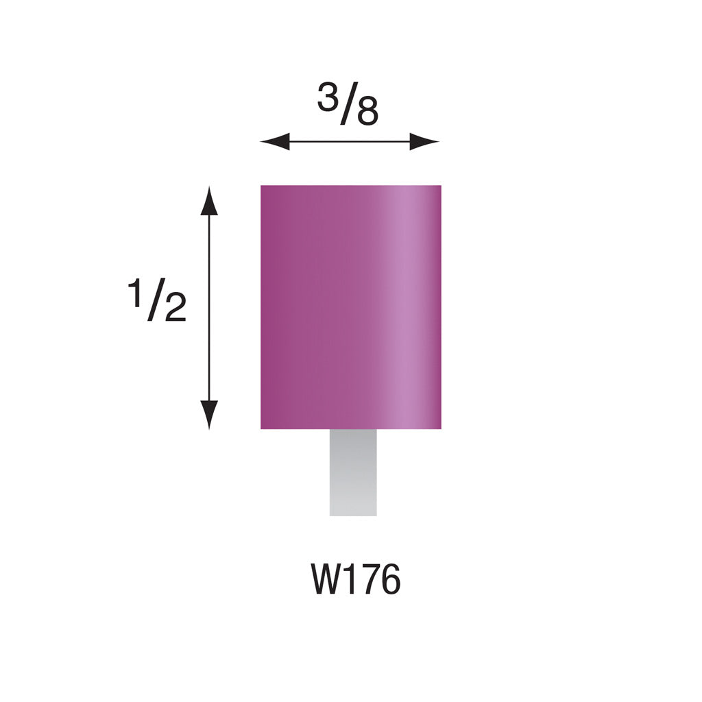 W176 Purple Mounted Points 1/8" Shank (Pkg of 24)