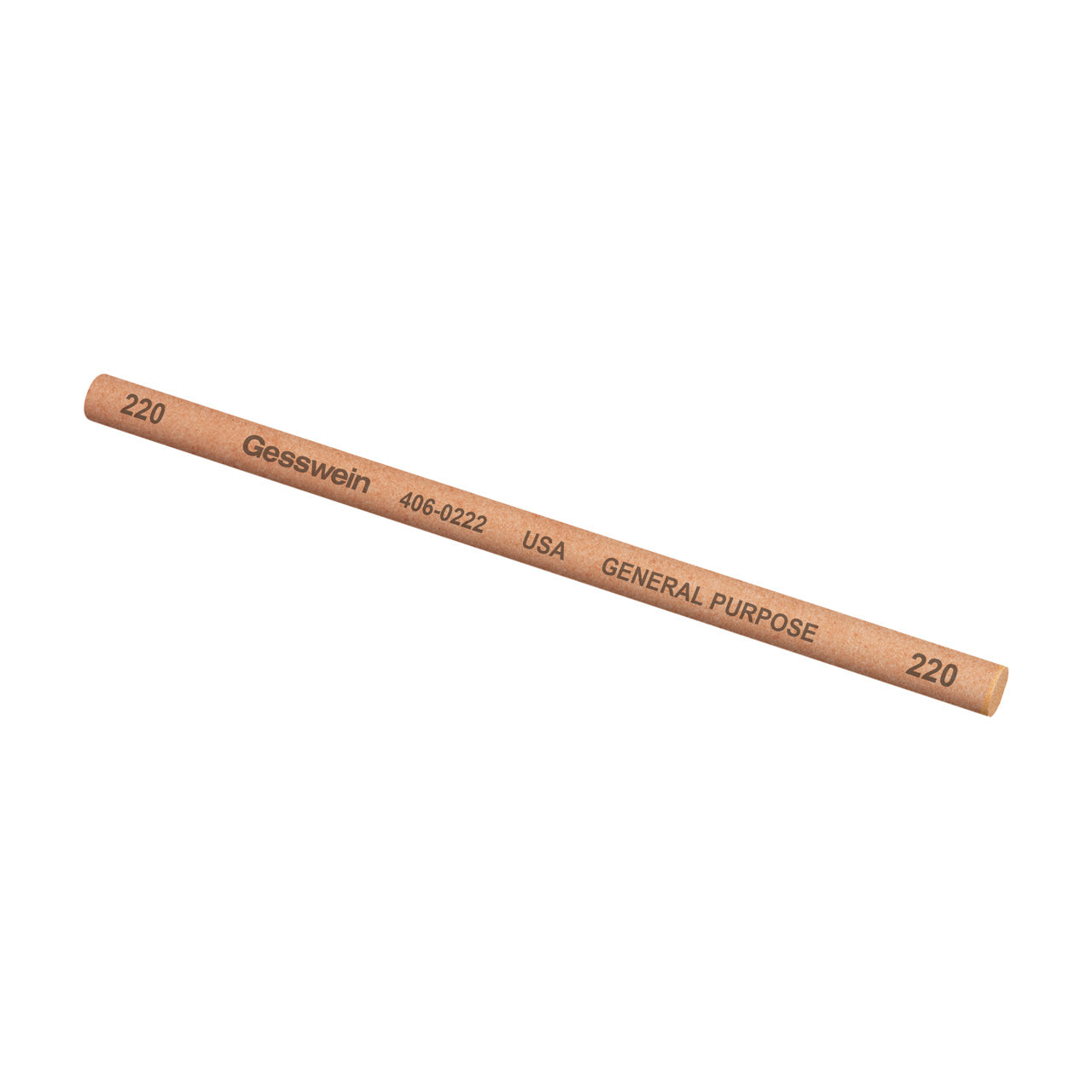 Gesswein® General Purpose Stones - 1/4" Round x 6", 220 Grit  (Pkg. of 6)