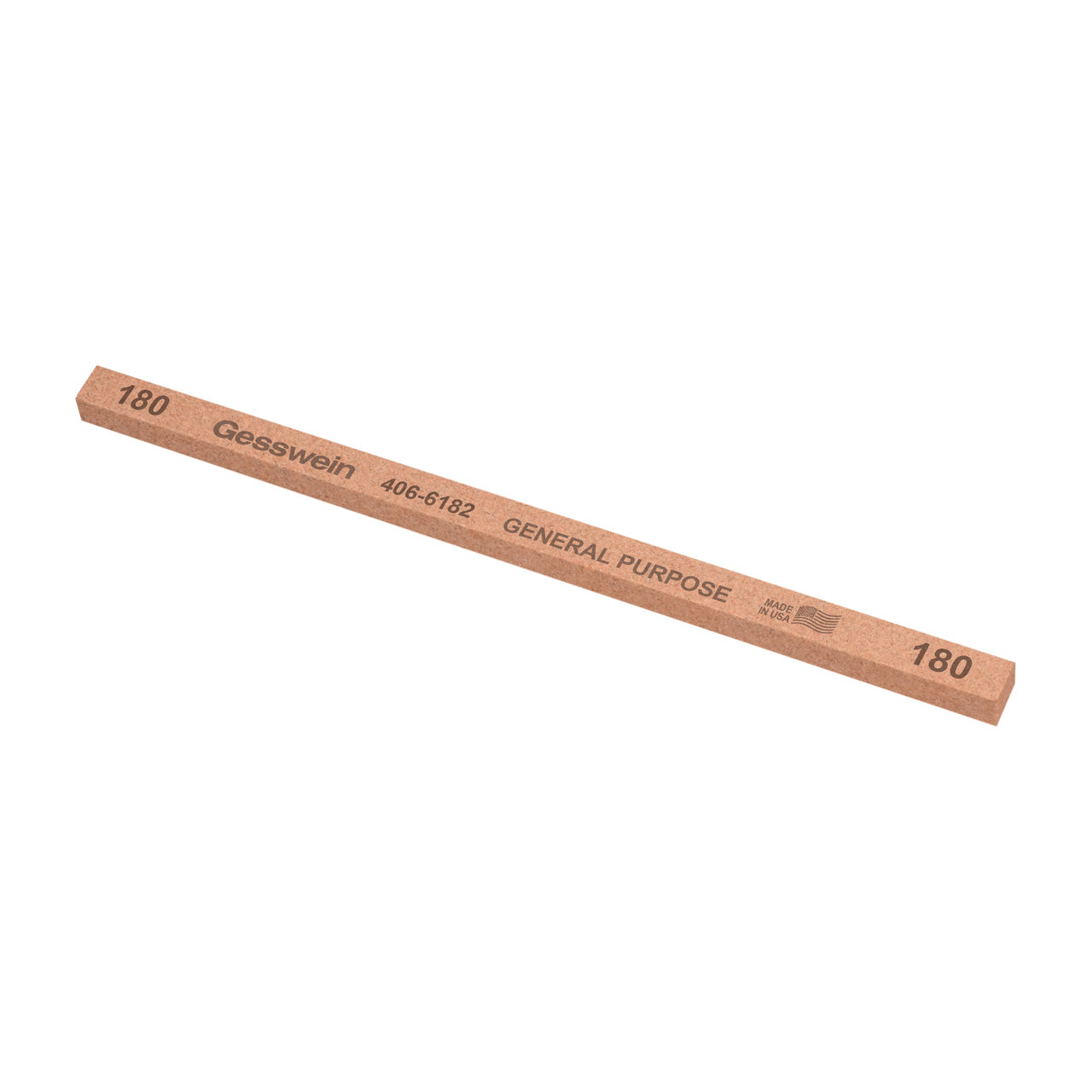 Gesswein® General Purpose Stones - 1/4" x 1/4" x 6", 180 Grit  (Pkg. of 12)