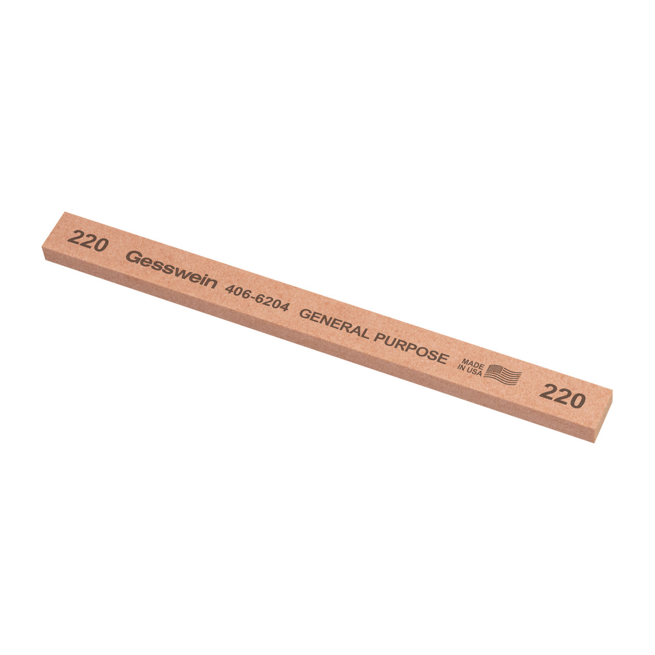 Gesswein® General Purpose Stones - 1/2" x 1/4" x 6", 220 Grit  (Pkg. of 12)