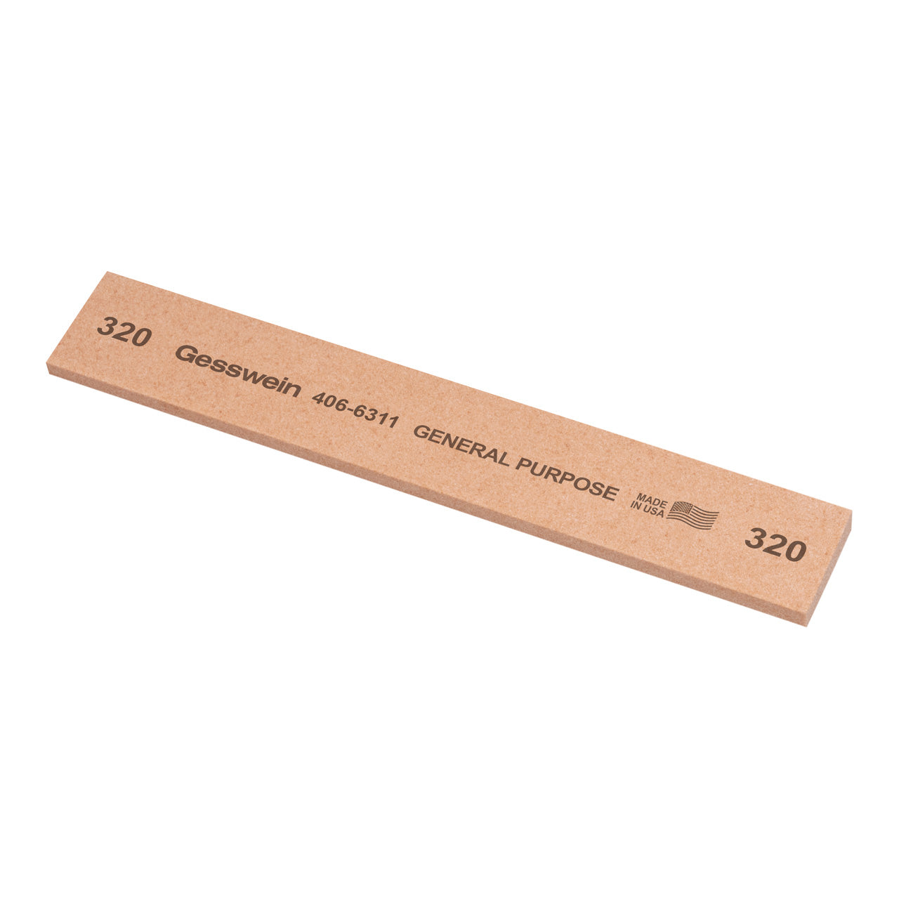 Gesswein® General Purpose Stones - 1" x 1/8" x 6", 320 Grit  (Pkg. of 6)