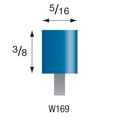 W169 Blue Mounted Points 3mm Shank (Pkg. of 200)
